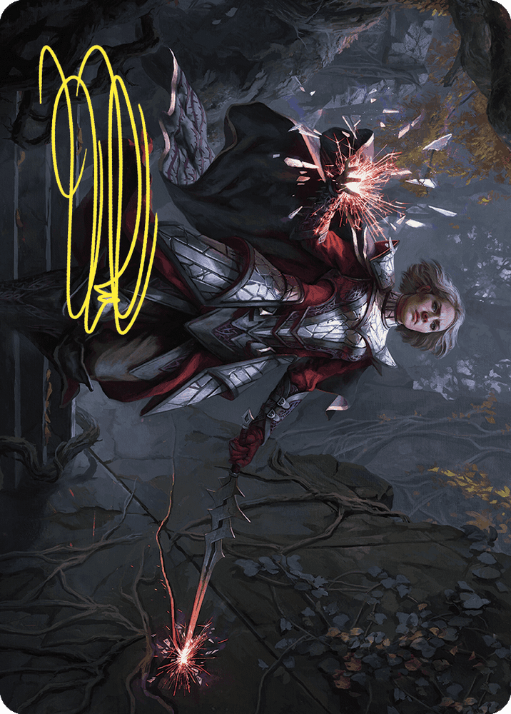 Rowan, Scion of War Art Card (31/81) (Gold-Stamped Signature) [Wilds of Eldraine Art Series] Magic: The Gathering