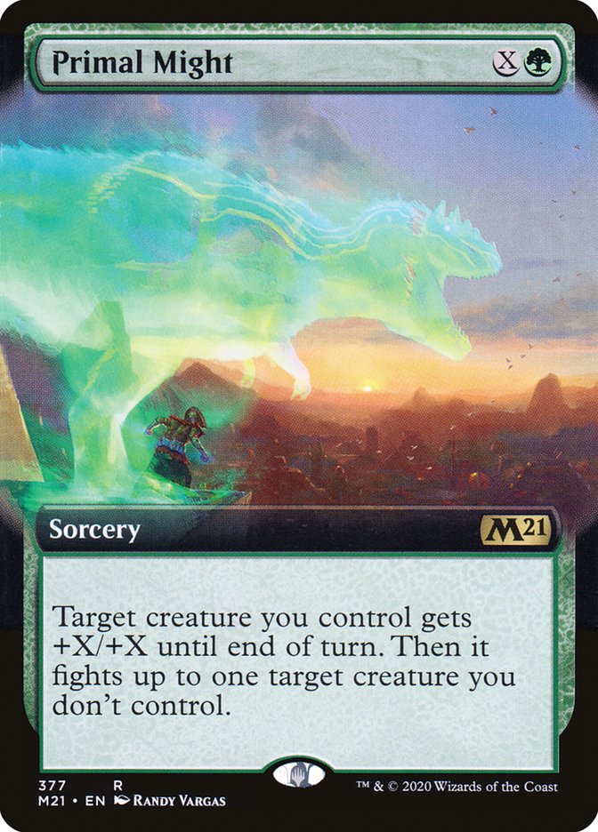 Primal Might (Extended Art) [Core Set 2021] Magic: The Gathering