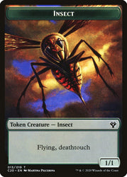 Spirit // Insect (013) Double-Sided Token [Commander 2020 Tokens] Magic: The Gathering