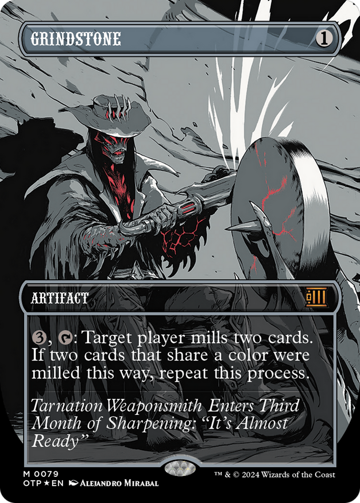 Grindstone (Textured Foil) [Outlaws of Thunder Junction: Breaking News] Magic: The Gathering