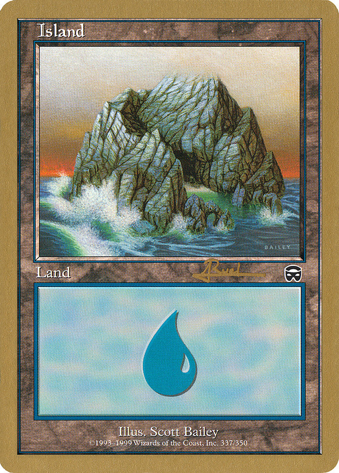 Island (ar337) (Antoine Ruel) [World Championship Decks 2001] Magic: The Gathering