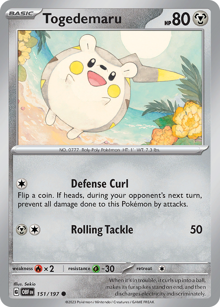 Togedemaru (151/197) [Scarlet & Violet: Obsidian Flames] Pokémon