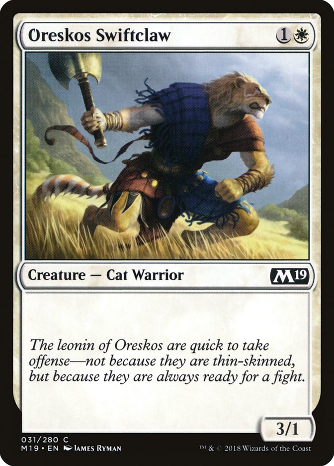 Oreskos Swiftclaw [Core Set 2019] Magic: The Gathering