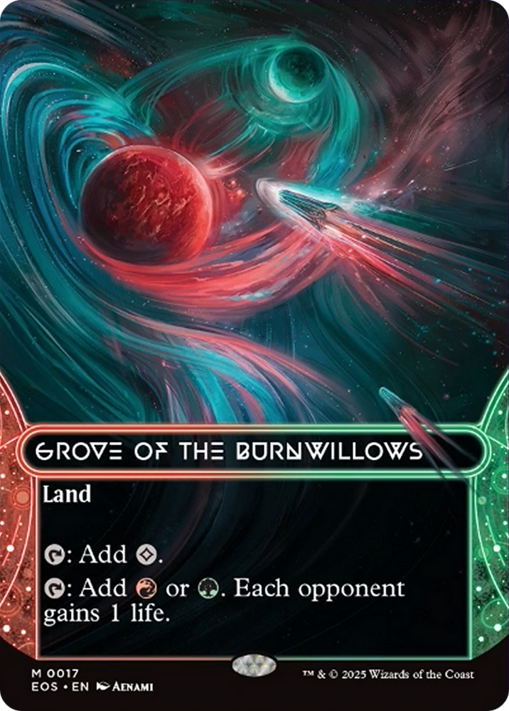 Grove of the Burnwillows (0017) (Borderless) [Edge of Eternities: Stellar Sights] Magic: The Gathering