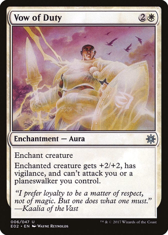 Vow of Duty [Explorers of Ixalan] Magic: The Gathering