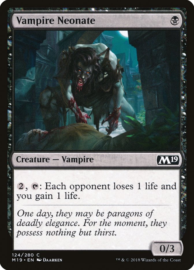 Vampire Neonate [Core Set 2019] Magic: The Gathering