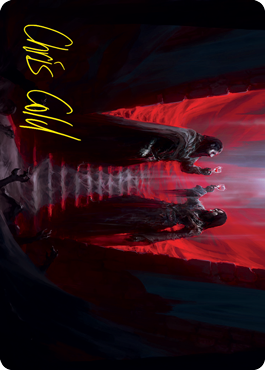 Vampires' Vengeance Art Card (Gold-Stamped Signature) [Innistrad: Crimson Vow Art Series] Magic: The Gathering