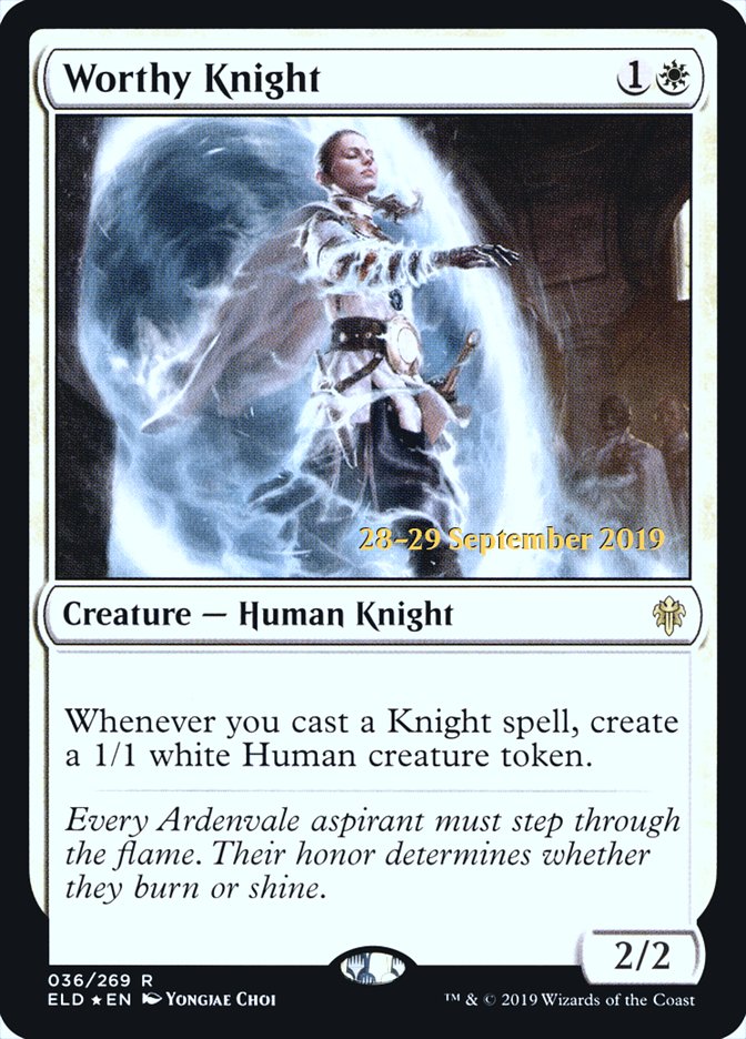 Worthy Knight [Throne of Eldraine Prerelease Promos] Magic: The Gathering