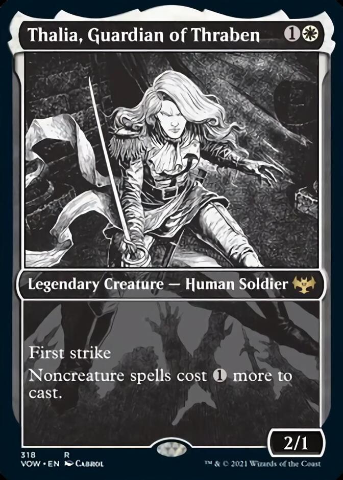 Thalia, Guardian of Thraben (Showcase Eternal Night) [Innistrad: Crimson Vow] Magic: The Gathering