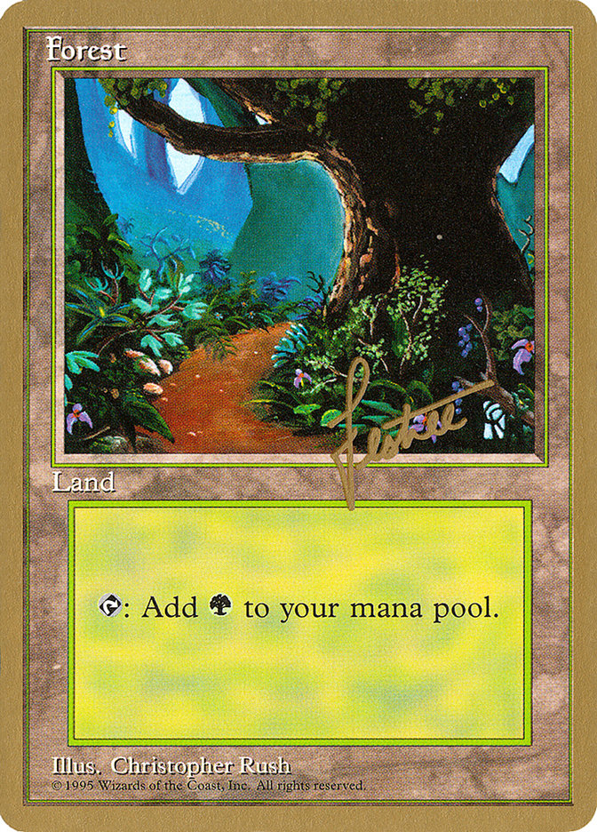 Forest (bl376) (Bertrand Lestree) [Pro Tour Collector Set] Magic: The Gathering
