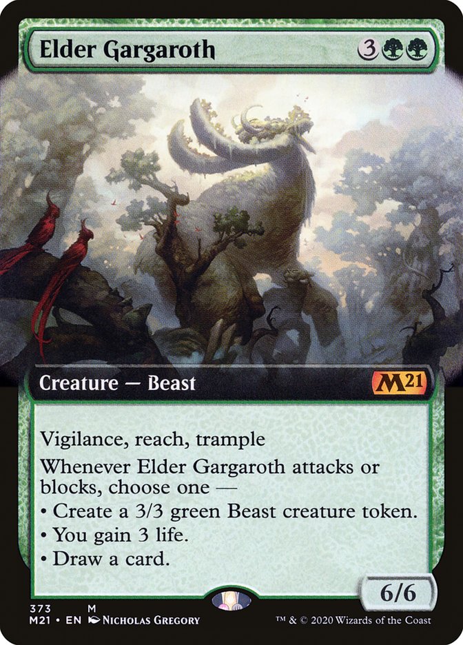 Elder Gargaroth (Extended Art) [Core Set 2021] Magic: The Gathering