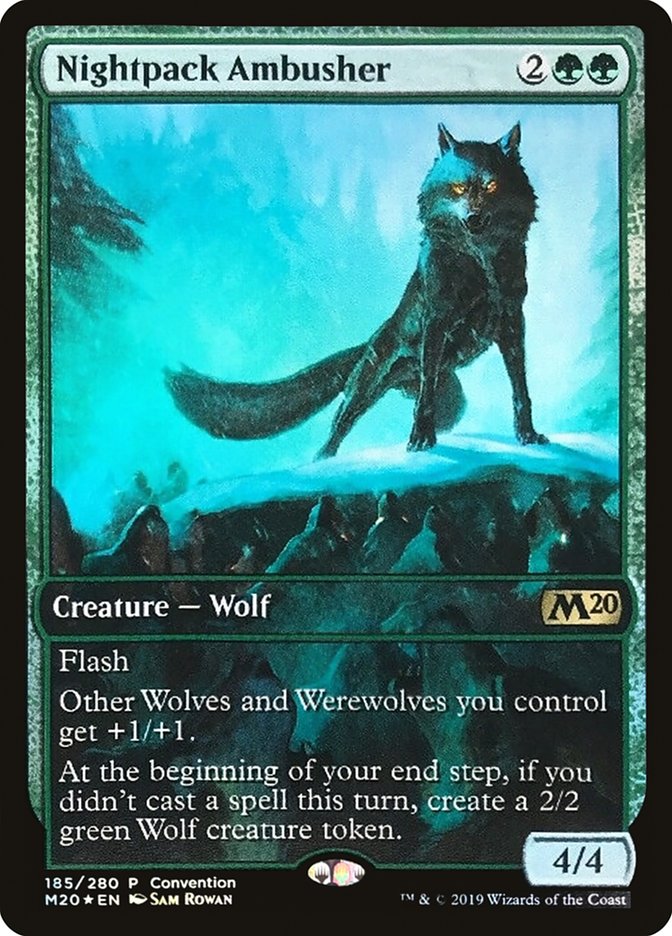 Nightpack Ambusher (Convention) (Full Art) [Core Set 2020 Promos] Magic: The Gathering