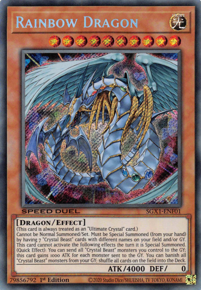 Rainbow Dragon [SGX1-ENF01] Secret Rare - Yugioh Cards For Your TCG Needs!