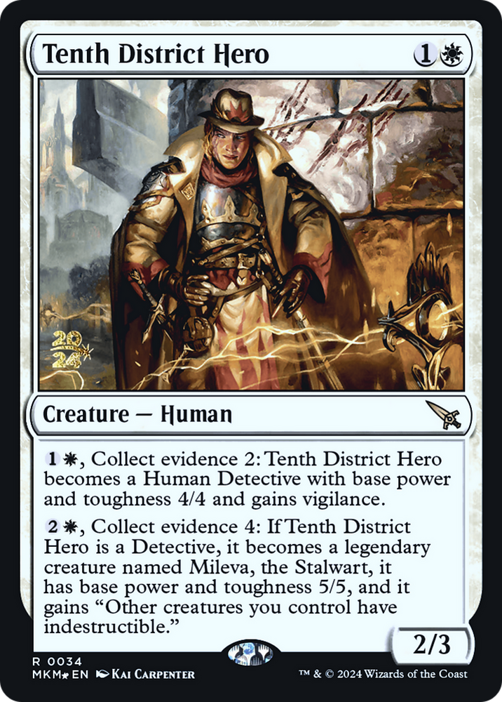 Tenth District Hero [Murders at Karlov Manor Prerelease Promos] Magic: The Gathering