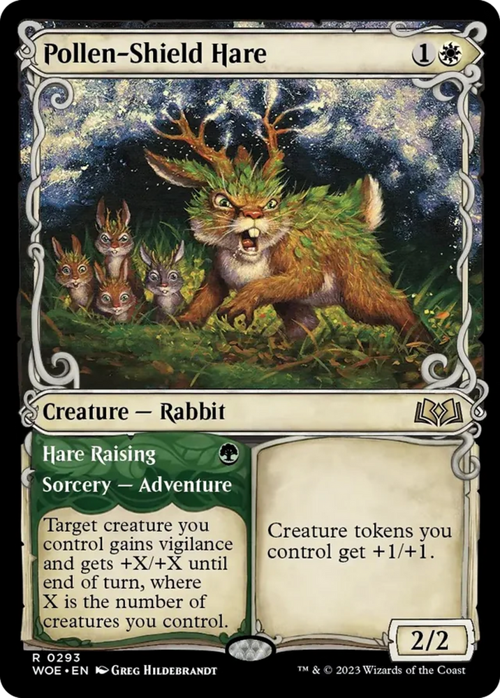 Pollen-Shield Hare // Hare Raising (Showcase) [Wilds of Eldraine] Magic: The Gathering