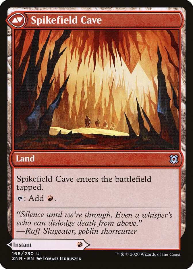 Spikefield Hazard // Spikefield Cave [Zendikar Rising] Magic: The Gathering