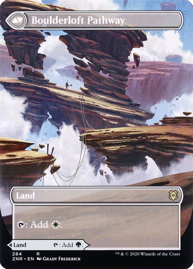 Branchloft Pathway // Boulderloft Pathway (Borderless Alternate Art) [Zendikar Rising] Magic: The Gathering