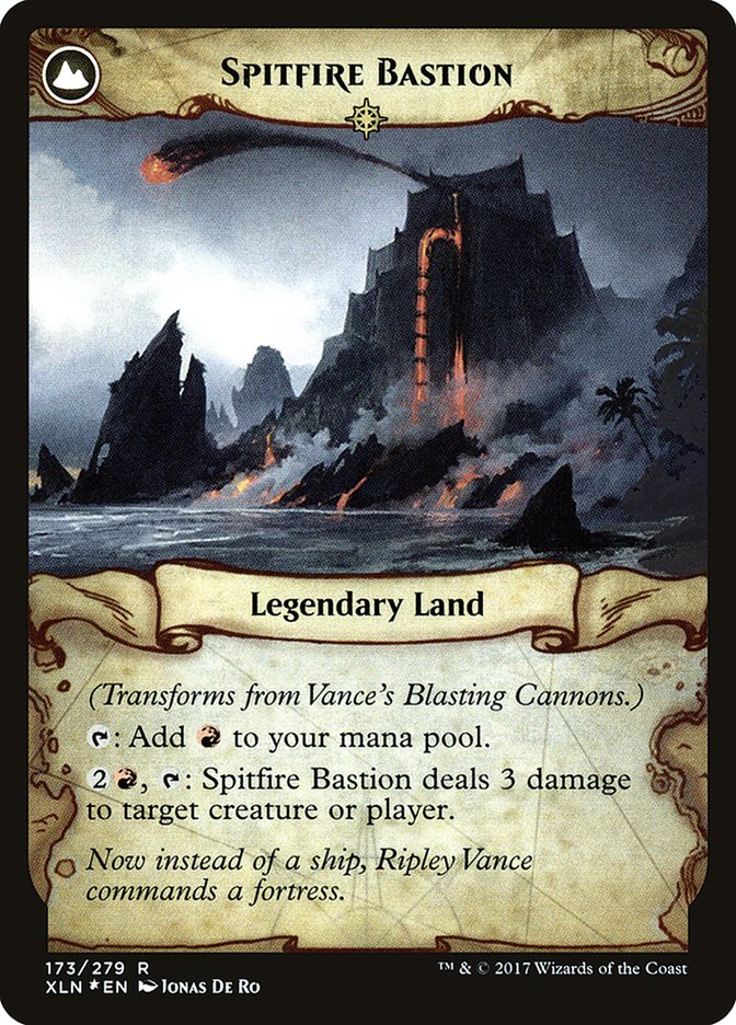 Vance's Blasting Cannons // Spitfire Bastion [Ixalan Prerelease Promos] Magic: The Gathering