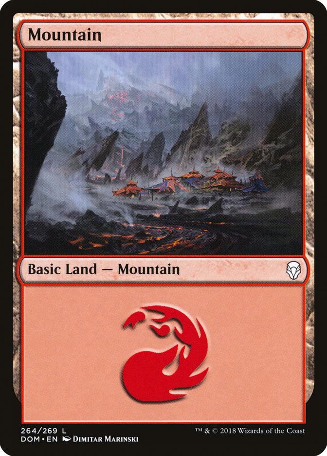Mountain (264) [Dominaria] Magic: The Gathering