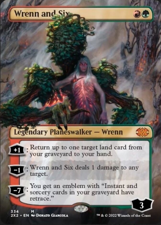 Wrenn and Six (Borderless) [Double Masters 2022] Magic: The Gathering