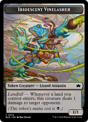 Fish // Iridescent Vinelasher Double-Sided Token [Bloomburrow Tokens] Magic: The Gathering