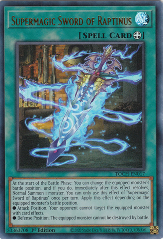 Supermagic Sword of Raptinus [TOCH-EN017] Ultra Rare - Yugioh Cards For Your TCG Needs!