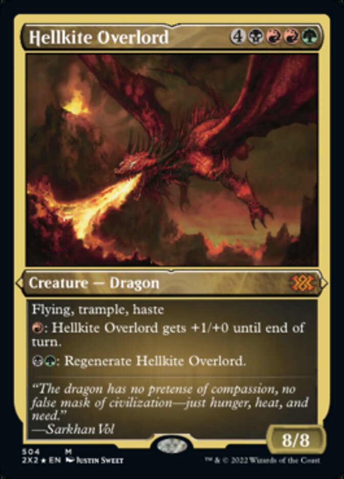 Hellkite Overlord (Foil Etched) [Double Masters 2022] Magic: The Gathering