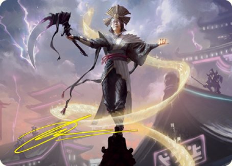 Naomi, Pillar of Order Art Card (Gold-Stamped Signature) [Kamigawa: Neon Dynasty Art Series] Magic: The Gathering