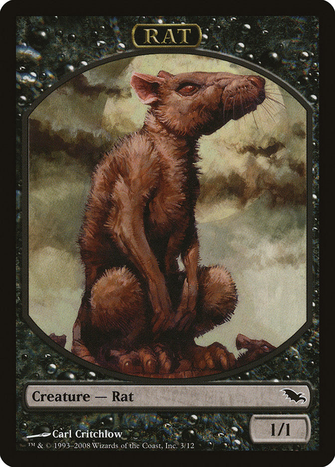 Rat Token [Shadowmoor Tokens] Magic: The Gathering