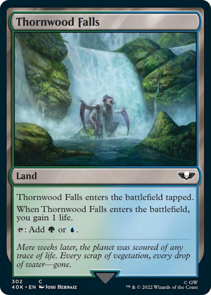 Thornwood Falls (Surge Foil) [Warhammer 40,000] Magic: The Gathering
