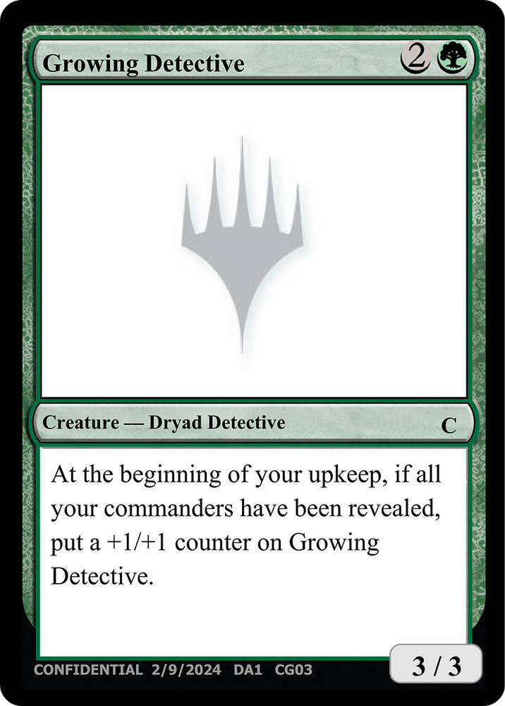 Growing Detective [Unknown Event] Magic: The Gathering