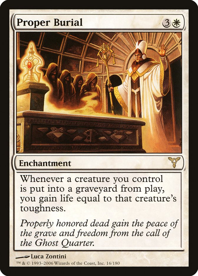 Proper Burial [Dissension] Magic: The Gathering