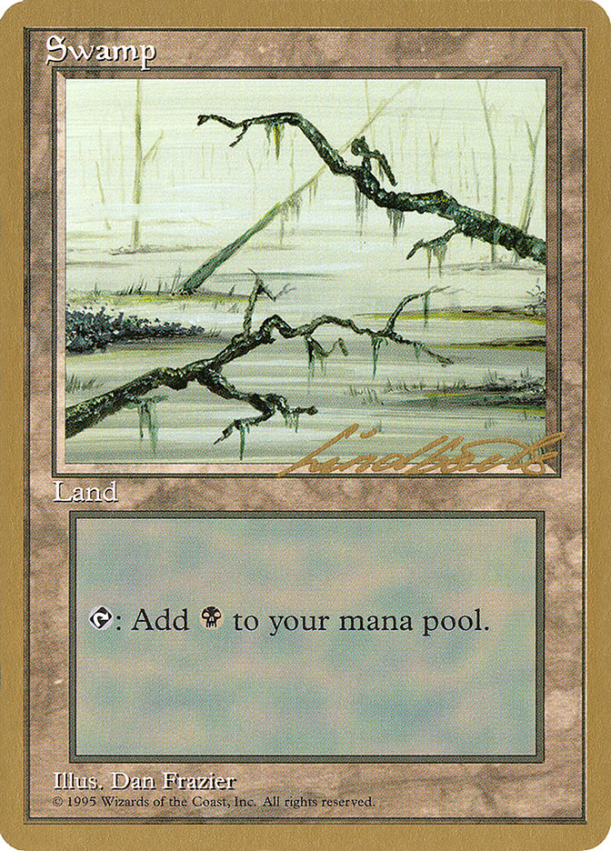 Swamp (ll371) (Leon Lindback) [Pro Tour Collector Set] Magic: The Gathering