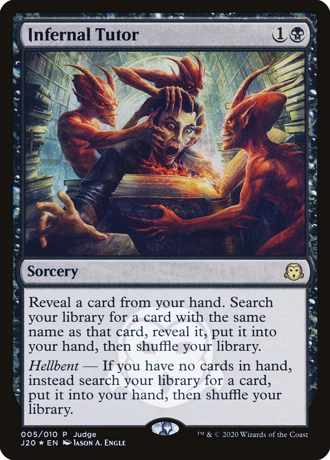 Infernal Tutor [Judge Gift Cards 2020] Magic: The Gathering