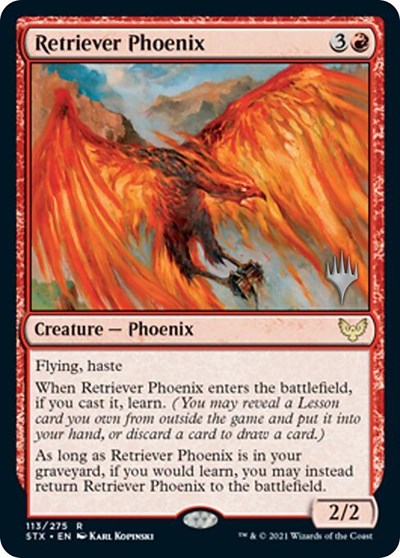 Retriever Phoenix (Promo Pack) [Strixhaven: School of Mages Promos] Magic: The Gathering