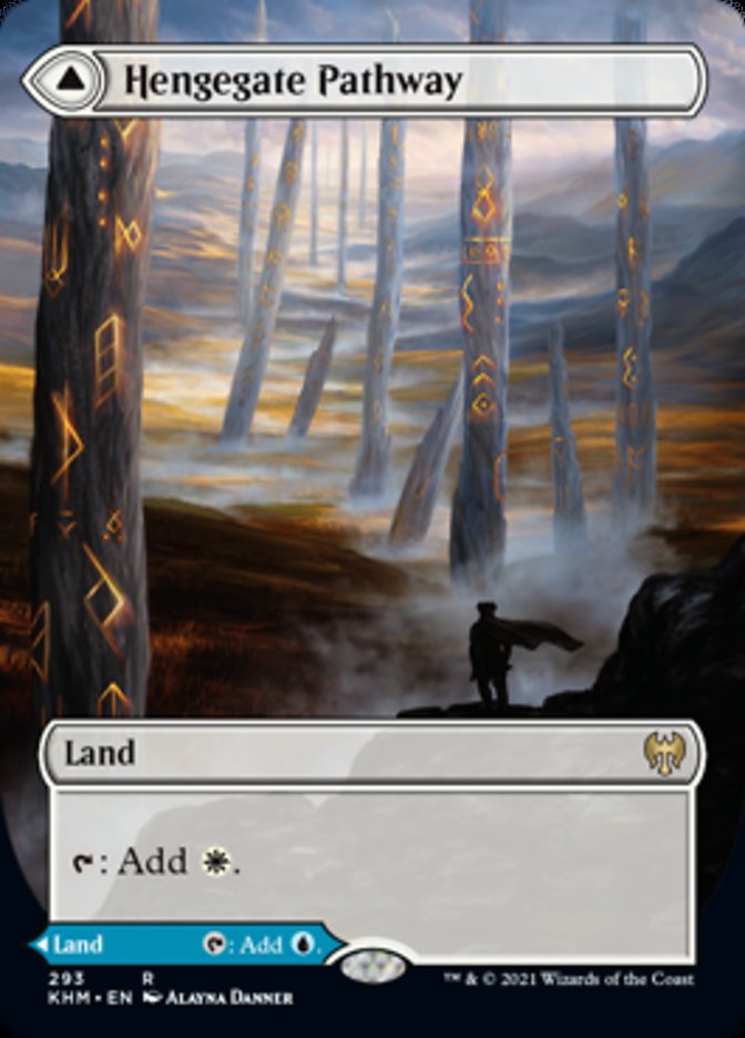 Hengegate Pathway // Mistgate Pathway (Borderless Alternate Art) [Kaldheim] Magic: The Gathering