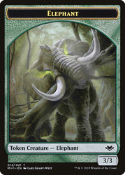 Illusion (005) // Elephant (012) Double-Sided Token [Modern Horizons Tokens] Magic: The Gathering