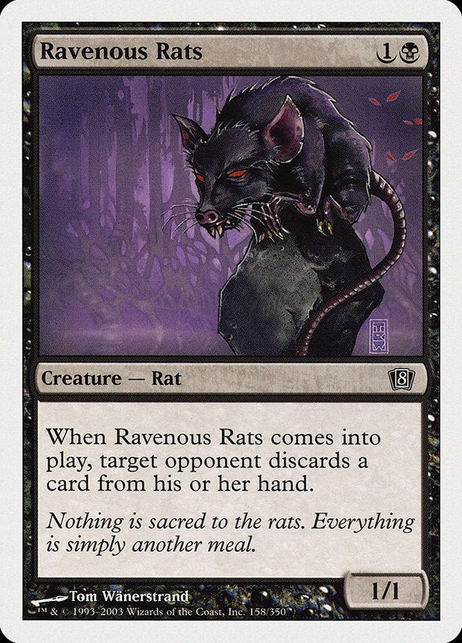 Ravenous Rats [Eighth Edition] Magic: The Gathering
