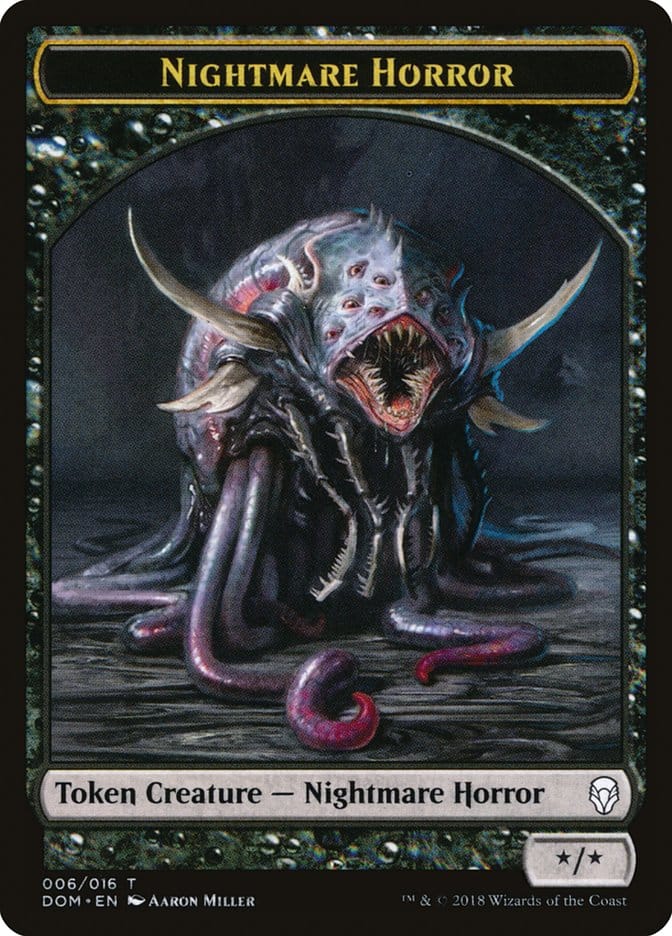 Nightmare Horror Token [Dominaria Tokens] Magic: The Gathering