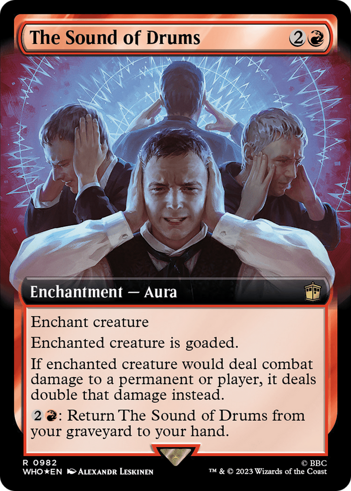 The Sound of Drums (Extended Art) (Surge Foil) [Doctor Who] Magic: The Gathering
