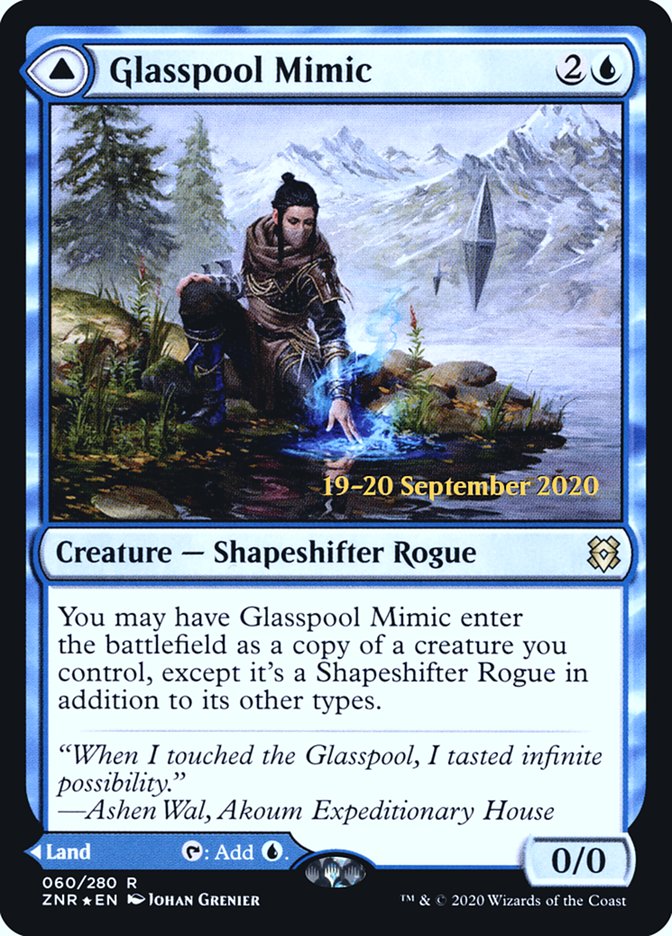 Glasspool Mimic // Glasspool Shore [Zendikar Rising Prerelease Promos] Magic: The Gathering