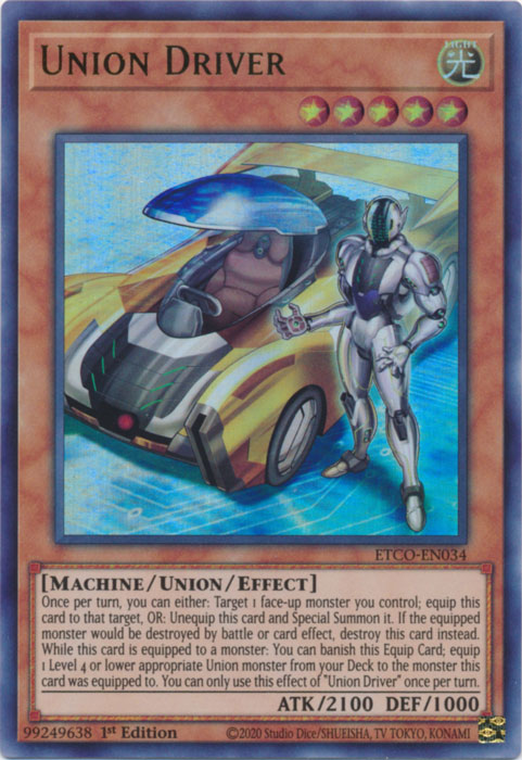 Union Driver [ETCO-EN034] Ultra Rare - Yugioh Cards For Your TCG Needs!