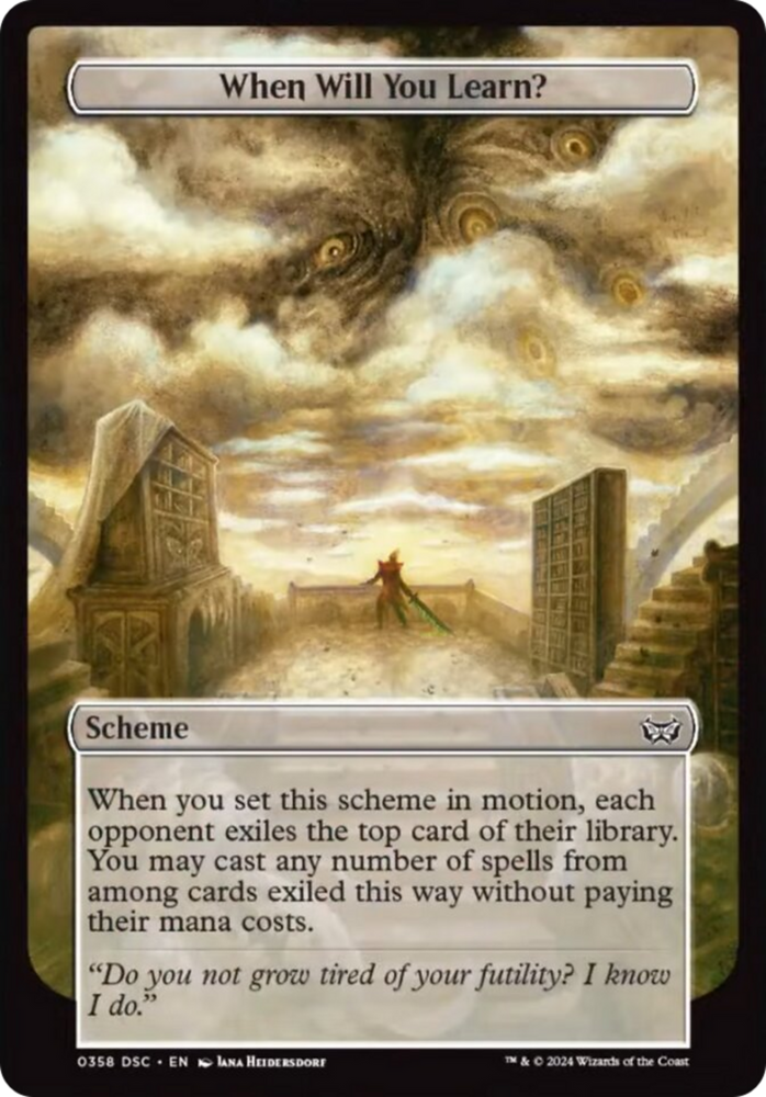 When Will You Learn? (Full Art) [Duskmourn: Archenemy] Magic: The Gathering