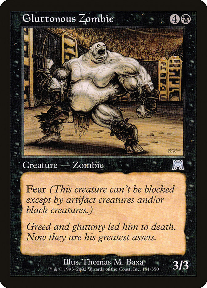 Gluttonous Zombie [Onslaught] Magic: The Gathering