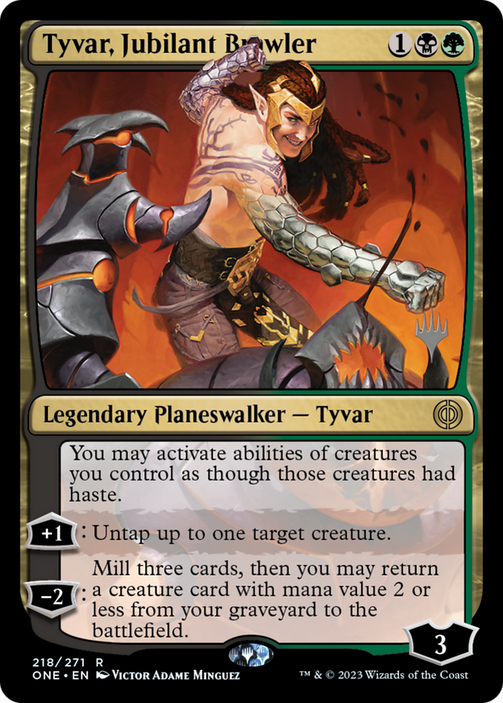 Tyvar, Jubilant Brawler (Promo Pack) [Phyrexia: All Will Be One Promos] Magic: The Gathering