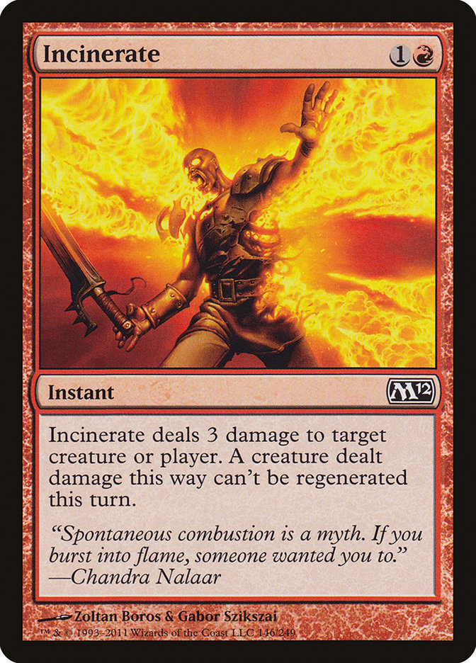 Incinerate [Magic 2012] Magic: The Gathering