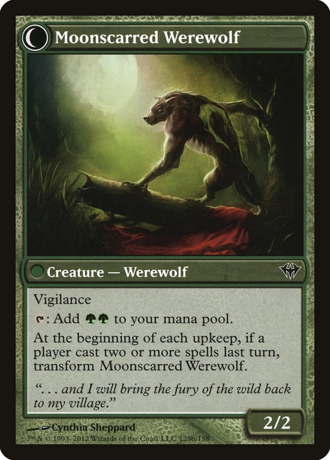 Scorned Villager // Moonscarred Werewolf [Dark Ascension] Magic: The Gathering