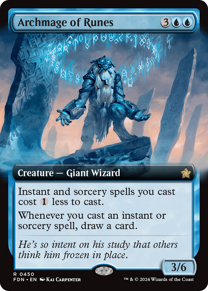 Archmage of Runes (Extended Art) [Foundations] Magic: The Gathering