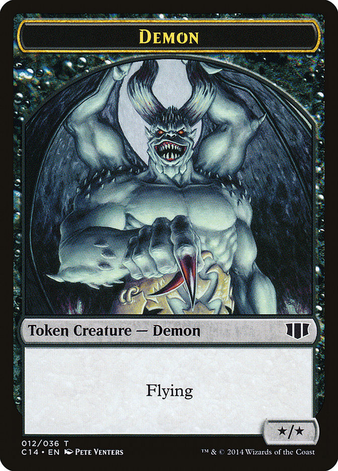 Demon (012/036) // Zombie (016/036) Double-Sided Token [Commander 2014 Tokens] Magic: The Gathering