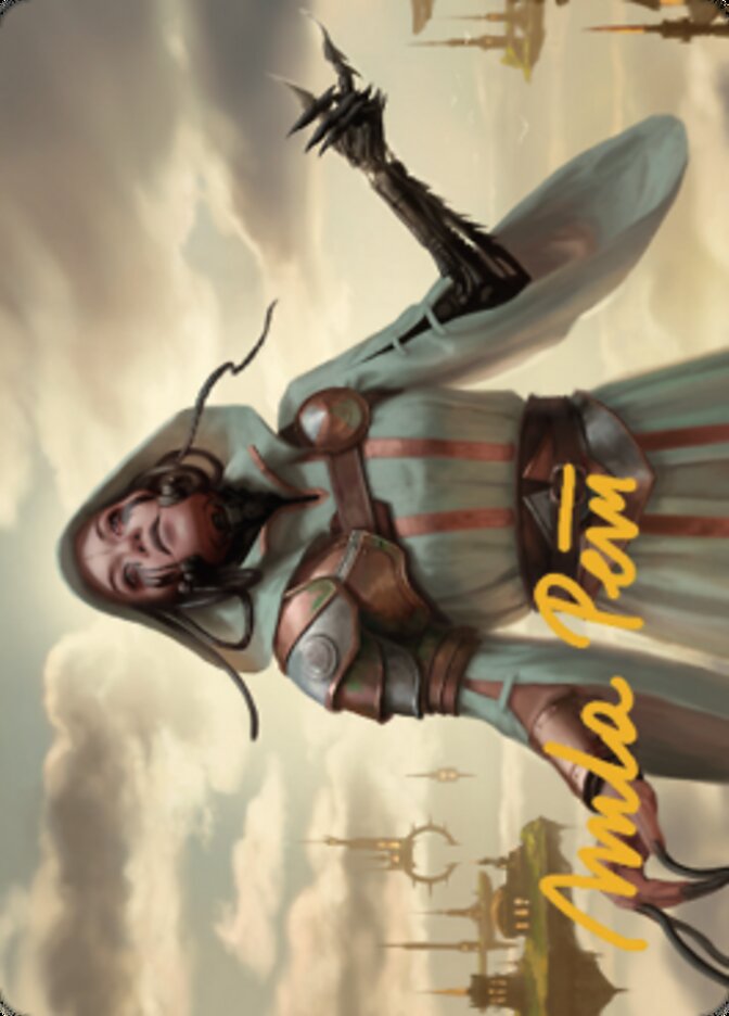 Phyrexian Missionary Art Card (Gold-Stamped Signature) [Dominaria United Art Series] Magic: The Gathering